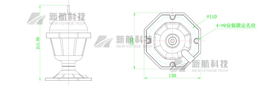 A型低光強障礙燈主要技術參數(shù),低光強障礙燈,新航科技低光強障礙燈